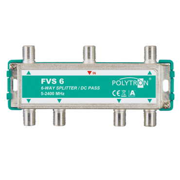 Polytron FVS6 SAT BK Verteiler 6 fach Splitter 5-2400 MHz, Unicable F&auml;hig