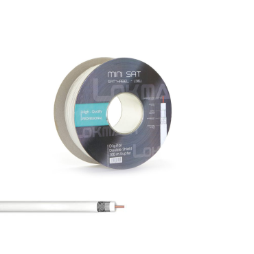 DIGITAL Mini Sat Koax Kabel 0,70 / 4,6 mm Vollkupfer 2-fach abgeschirmt, 200m