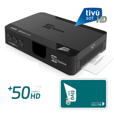 TELE System TS9018 HEVC HD TIVUSAT Receiver inkl. Aktiviert Smart Karte