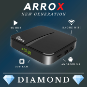 Arrox Diamond 4K UHD Android 9.1 H.265 IPTV Receiver 2GB...