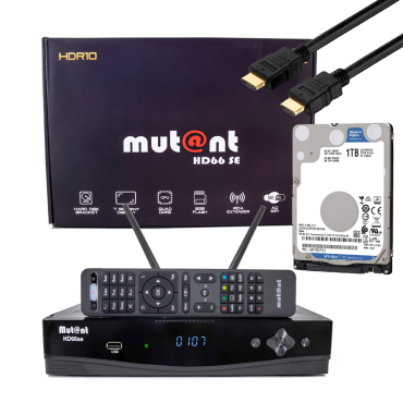 Mutant HD66 SE UHD 2160p E2 Linux Receiver mit 1x DVB-S2 1x DVB-C/T2, PVR + 1TB