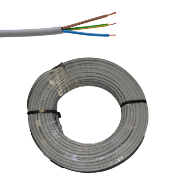 NYM-J 3x1,5mm&sup2; NYM Kabel, 3x1,5 mm&sup2;,Stromkabel,Feuchtraumkabel, grau, 50m Ring