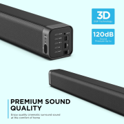 Thramono Stereo Soundbar, 80 W, Verbindung &uuml;ber Bluetooth, USB, TV Soundsystem
