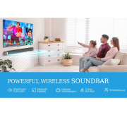 Thramono Stereo Soundbar, 80 W, Verbindung &uuml;ber Bluetooth, USB, TV Soundsystem