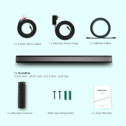 Thramono Stereo Soundbar, 80 W, Verbindung &uuml;ber Bluetooth, USB, TV Soundsystem