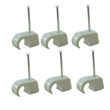 Nagelschelle,Rundschelle, Kabelschelle f&uuml;r Kabel mit &Oslash; 10-14 mm, 30mm Nagel,100St&uuml;ck