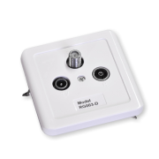 Rogetech RG003-D Sat BK Durchgangdose 3-fach Aufputz +...