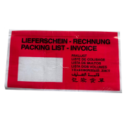 Lieferschein-/Rechnungstaschen selbstklebend, rot, 1000...